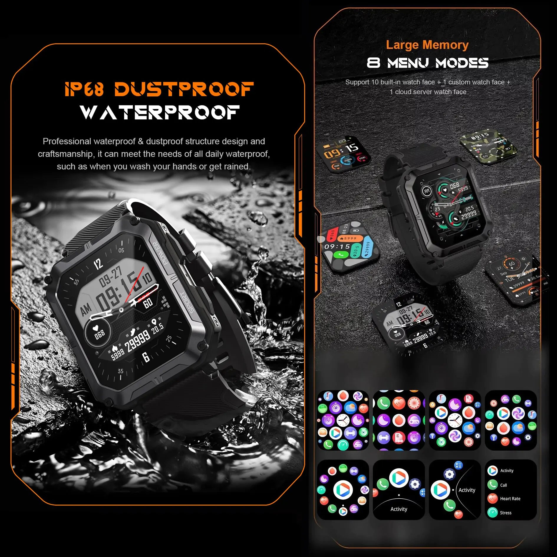 C20 PRO Waterproof Smart Watch